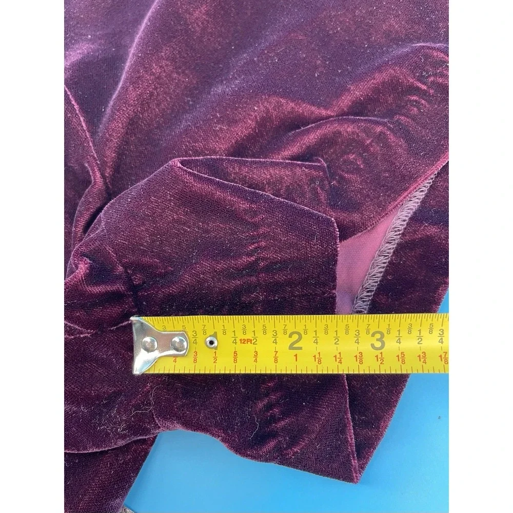 Free People Women's Velvet Shorts Purple Plum Size 6 High Rise Back Zip
